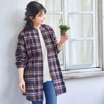 衬衫办公室内外褂保暖小立领