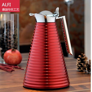 德国alfi/爱丽飞Achat红色送礼结婚玻璃内胆保温壶进口保温杯家用