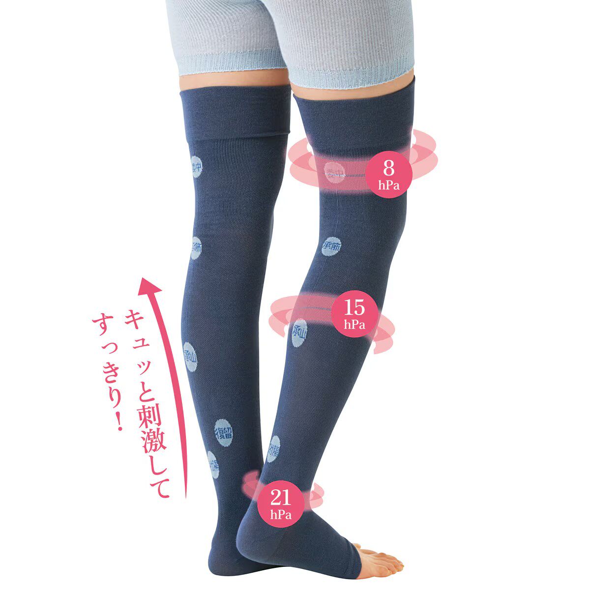 代购日本制阶段着压促进血液循环淋巴液流动减轻浮肿就寝睡眠袜