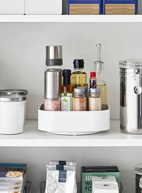 日本代购tower旋转式调料罐收纳盒护肤品小物收纳展示台白色黑色