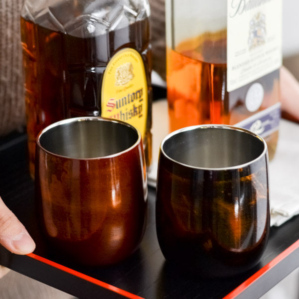 进口日本制漆磨 (Shi-moa)不锈钢涂漆啤酒杯泡沫丰富细腻高档杯子