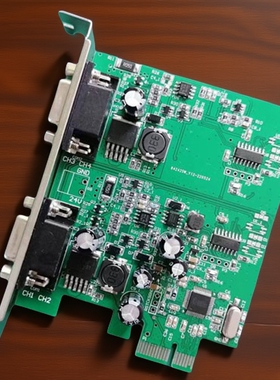 新四路视觉24v光源控制板pwm调节PCIE嵌入式4路频闪亮度独立可调