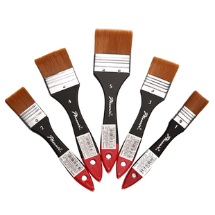 凤凰717尼龙短柄笔刷丙烯油画用刷水粉美术通用画刷画笔国画颜料绘画板刷排刷油画刷毛刷涂色墙绘diy刷子