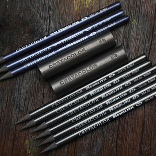 奥地利卡塔CRETACOLOR全铅铅笔水溶无木素描绘画绘图制图铅笔单支