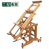 Saany TJP7355 катальповый деревянный двухвинтовой трансмиссионный масляный мольберт мольберт из цельного дерева, плоский большой мольберт с встряхиванием двумя руками