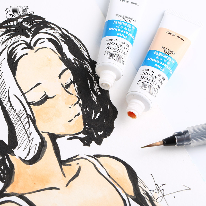 温莎牛顿水彩颜料肤色肉色/管装透明水彩画颜料皮肤色水彩白色颜料