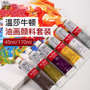 温莎牛顿油画颜料36色套装170ML/45ML美术绘画颜料单支装绘画组合套装贝碧欧油彩画手绘颜料常用色18色24色