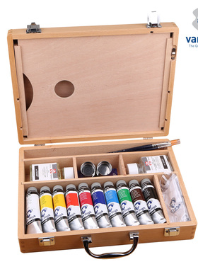 荷兰凡高油画颜料Van Gogh 10色梵高油画套装木盒02840510