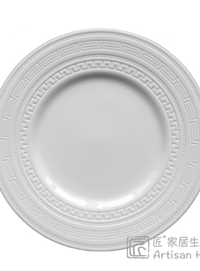 现货特惠WEDGWOOD白色浮雕骨瓷餐盘20/23/27cm进口餐具Intaglio