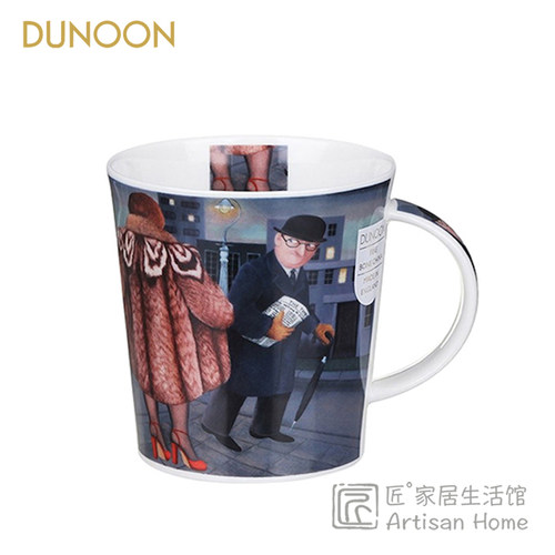 现货英国丹侬Dunoon骨瓷马克杯320ml进口创意欧式咖啡杯狂欢夜