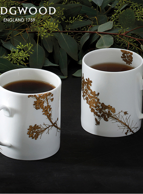 WEDGWOOD王薇薇灿金花园骨瓷马克杯490ml大号情侣水杯VERA WANG