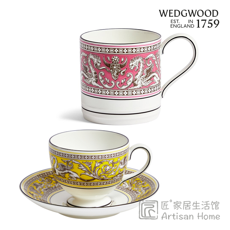 WEDGWOOD丝绸之路骨瓷马克杯手绘