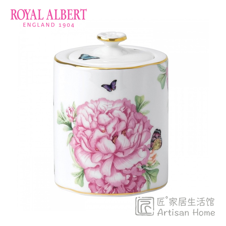 RoyalAlbert米兰达骨瓷茶叶罐