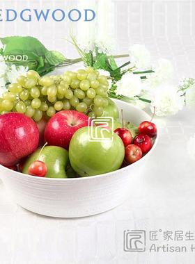 现货WEDGWOOD Intaglio白色浮雕汤碗20/25cm客厅果盆高档骨瓷餐具