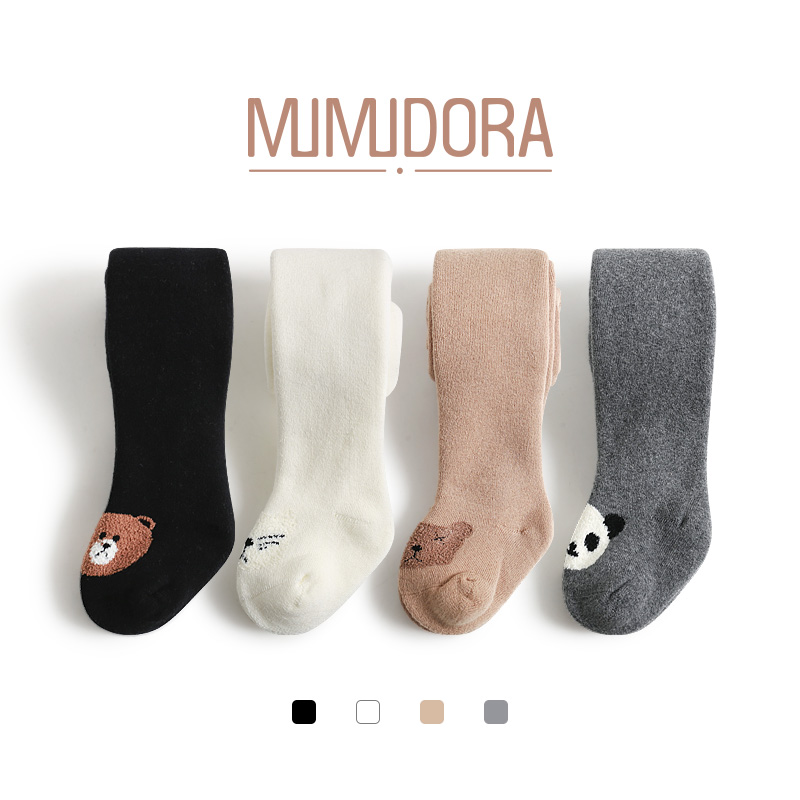儿童连裤袜女童纯色春秋款婴儿袜子新生儿宝宝秋冬毛圈打底裤