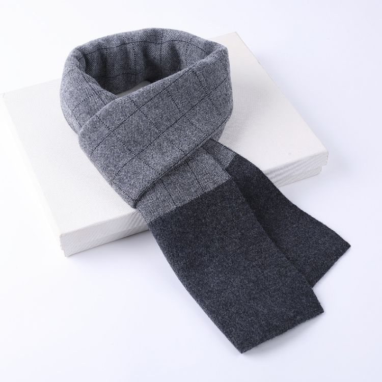 鹿王官方正品青年围巾/丝巾绵羊毛长方形加厚围巾/丝新款羊绒男女