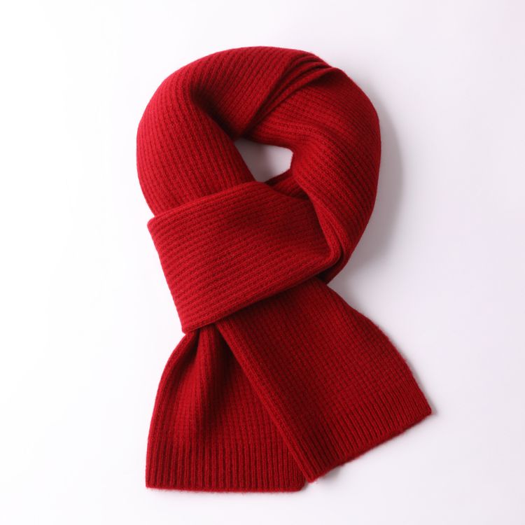 鹿王官方正品青年围巾/丝巾绵羊毛长方形加厚围巾/丝巾款羊绒男女