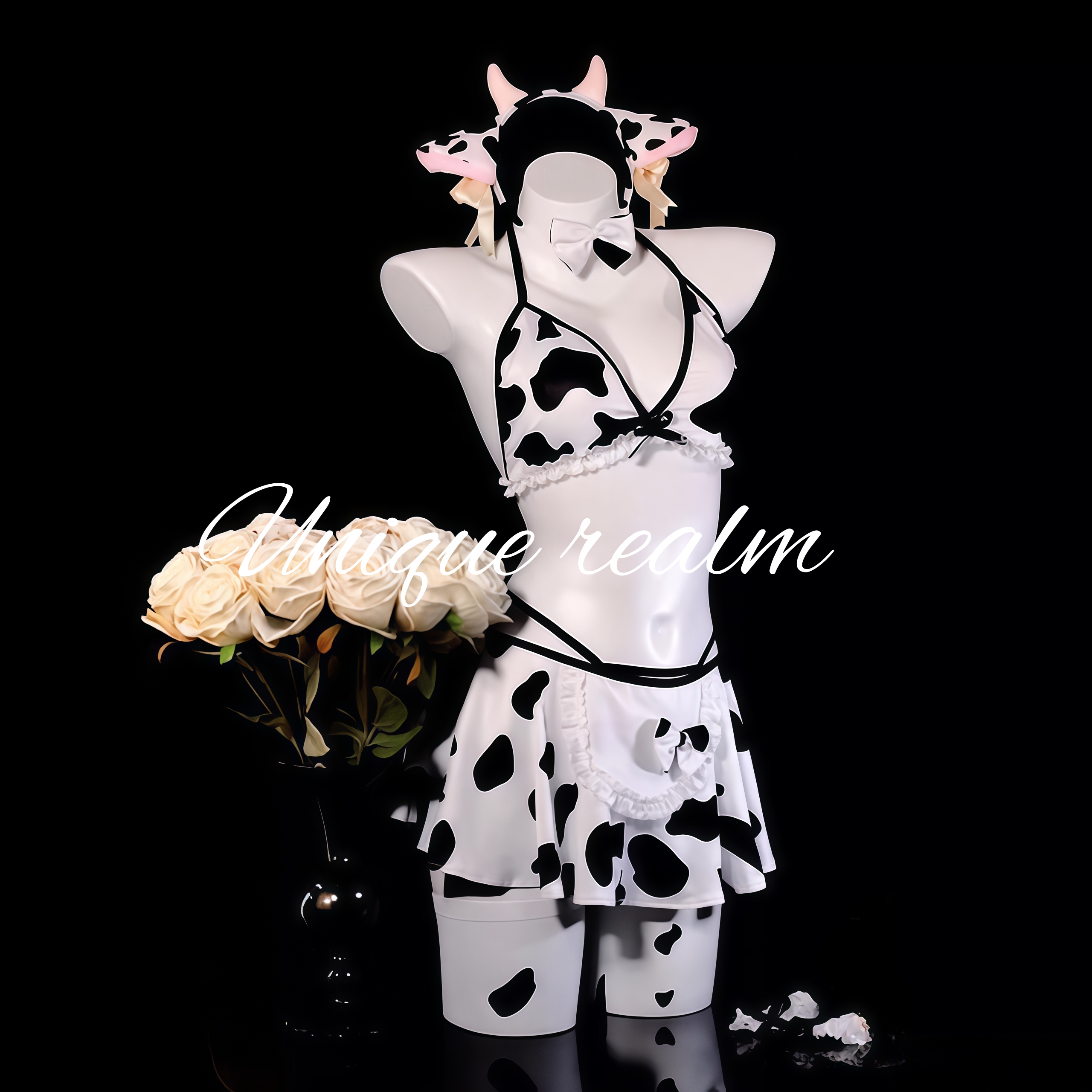 谧境「软萌奶仆」性感睡裙奶牛女仆cos制服情趣可爱纯欲战袍qqny