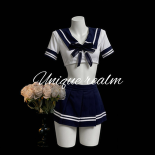 谧境「夜航少女」性感睡裙水手服jk制服cos可爱睡衣纯欲战袍qqny