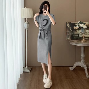 休闲时尚套装裙夏季显瘦气质减龄洋气韩版女士运动风半身裙两件套
