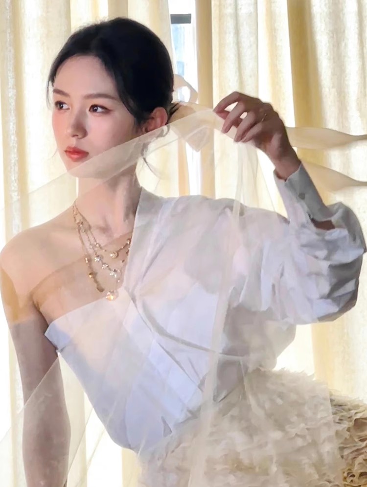 修身韩版单排多扣长袖纯棉