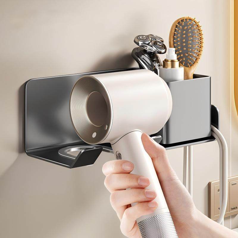 2026年新款免打孔壁挂式吹风机置物架卫生间专用吹风机抽纸一体架,家庭/个人清洁工具,吹风机置物架,淘宝优惠券,粉丝福利购,淘宝优惠卷