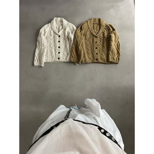 Hand made-冬上新韩系慵懒风翻领宽松保暖毛衣r26237