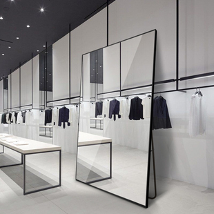 服装 店显瘦美颜穿衣镜直播专用显高拉长镜子试衣镜防爆全身落地镜