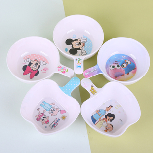 米奇米妮儿童餐具密胺婴儿可爱碗卡通防摔手柄小碗迷糊捕食碗家用