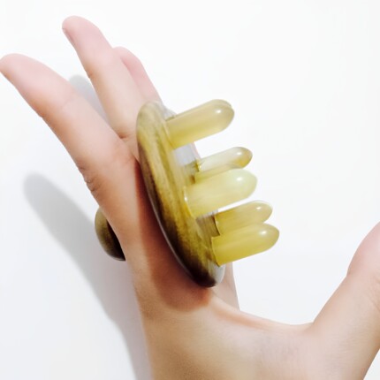 天然檀木牛角梳头发部头皮洗头按摩梳子疏通经络梳头疗男女经络刷