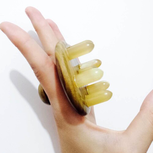 牛美人天然檀木按摩梳疏通经络梳