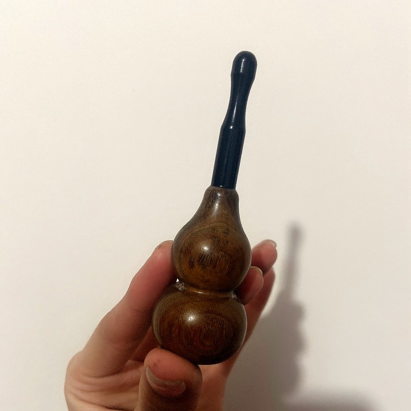 天然牛角绿檀通用眼部拨筋棒按摩图片