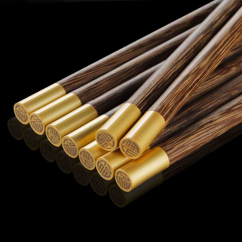 无漆无蜡鸡翅天然10双红木筷子