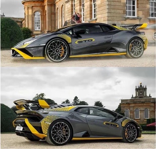 兰博基尼Huracan STO车贴拉花 performante兰博基尼装饰格子贴纸