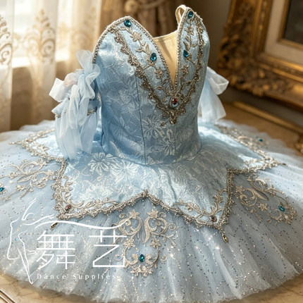 舞艺蓝鸟芭蕾舞裙蓝鸟银仙子变奏tutu裙成人儿童演出服表演裙