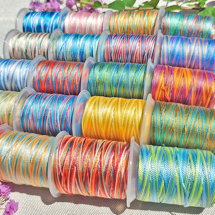 手工龙鳞18股段染股线时光与美