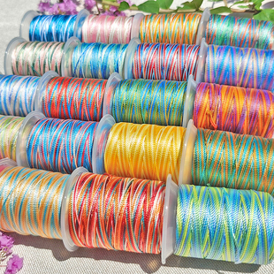 时光与美 12股18股段染股线编龙鳞手绳手链手工diy编织线吊坠挂绳