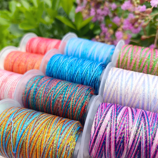 3股段染星空蜡线45g 手工编绳DIY线材 回纹手镯编织线 手绳红绳