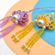 双面小凤冠手机钥匙扣挂饰儿童创意手工礼物DIY材料包 繁花