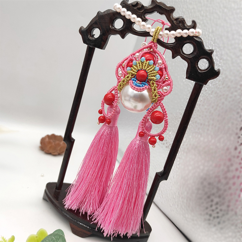 中国结diy凤冠花嫁流苏车挂