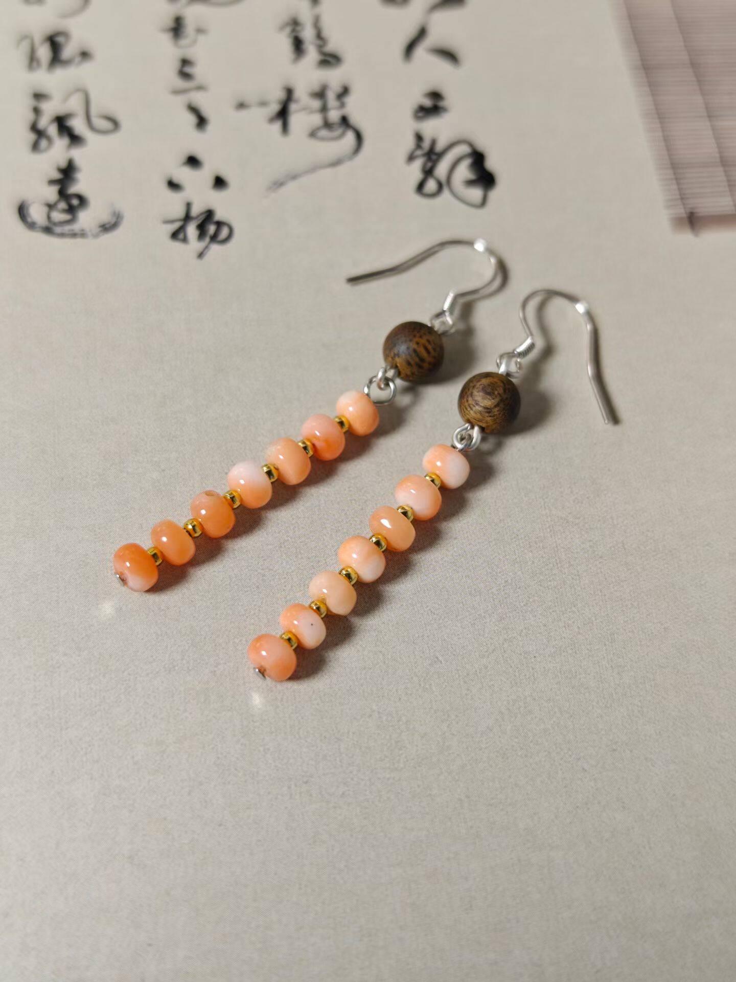 原创算盘珠耳环