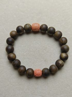 沉香原创手链 台料古龙珠3.2克