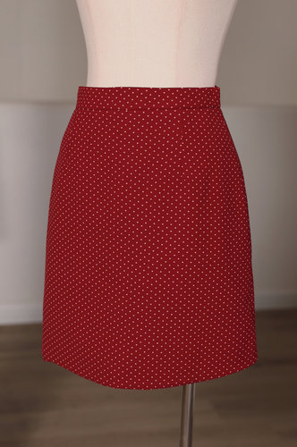 波点半身裙高腰显瘦包臀复古法式