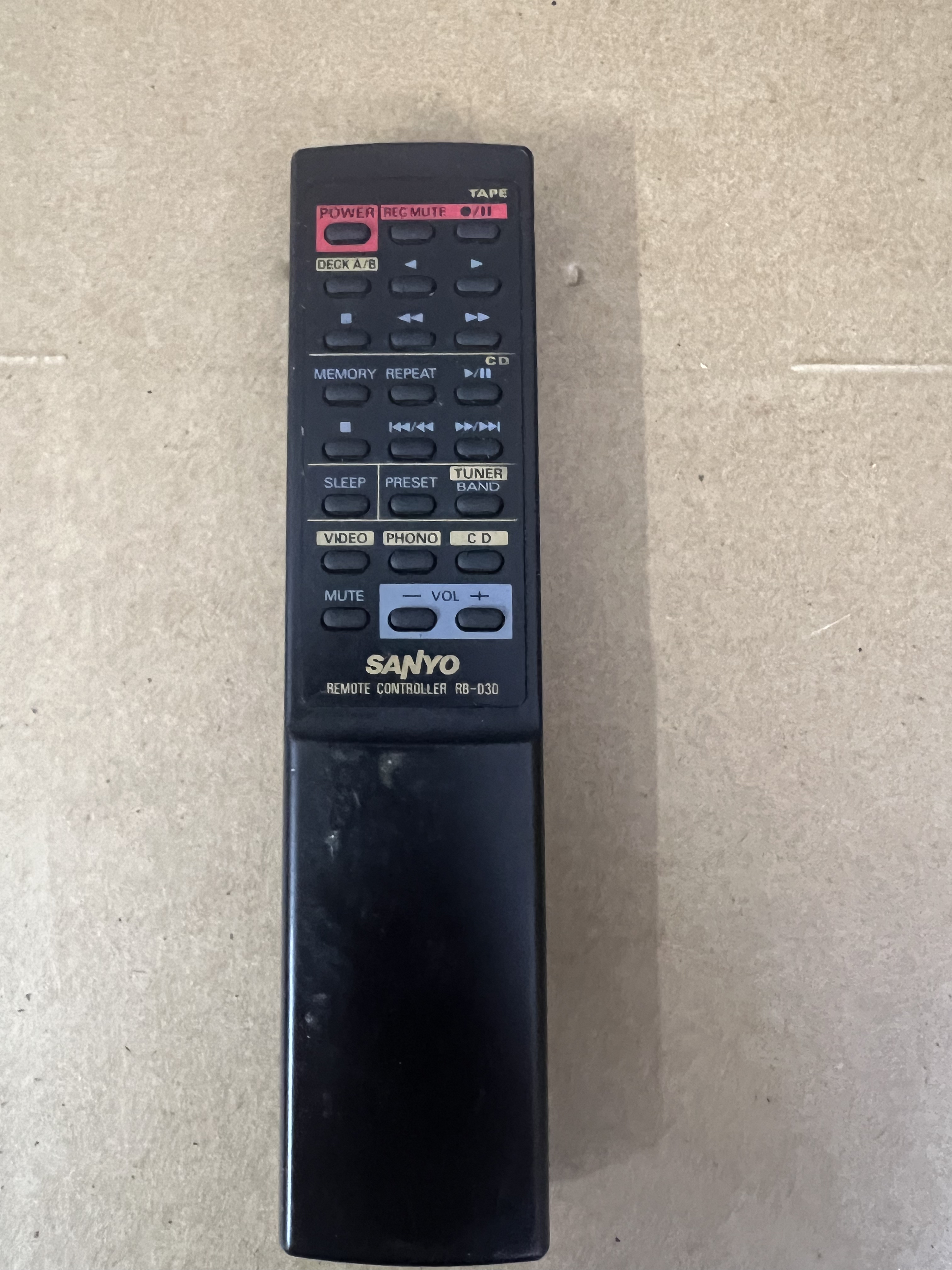 原装二手三洋 组合音响CD遥控器：RB-D30