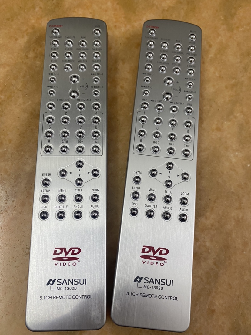 全新SANSUI 山水 家庭影院组合音响DVD机遥控器：MC-1302D