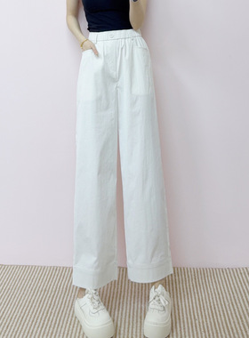 2026年春夏新品休闲高腰柔软百搭韩版宽版直筒修身显瘦阔腿裤183