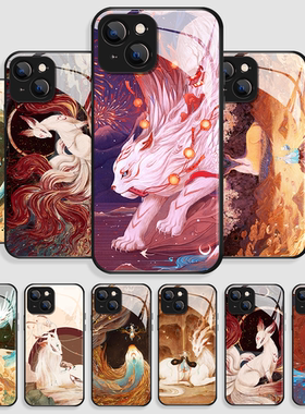 舍溪中国风山海经情侣手机壳适用oppovivox华为p60mate50苹果15max小米14K40IQOOneo荣耀90nova10GT5reno7pro