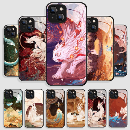 舍溪中国风山海经情侣手机壳适用oppovivox华为p60mate50苹果15max小米14K40IQOOneo荣耀90nova10GT5reno7pro