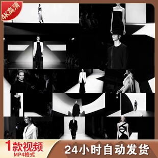 高清T台模特走秀时装发布会现场背景音乐舞台时尚剪辑视频素材