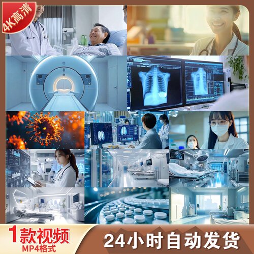 高清智慧医疗未来医院医学科技发展生物科技基因工程视频素材